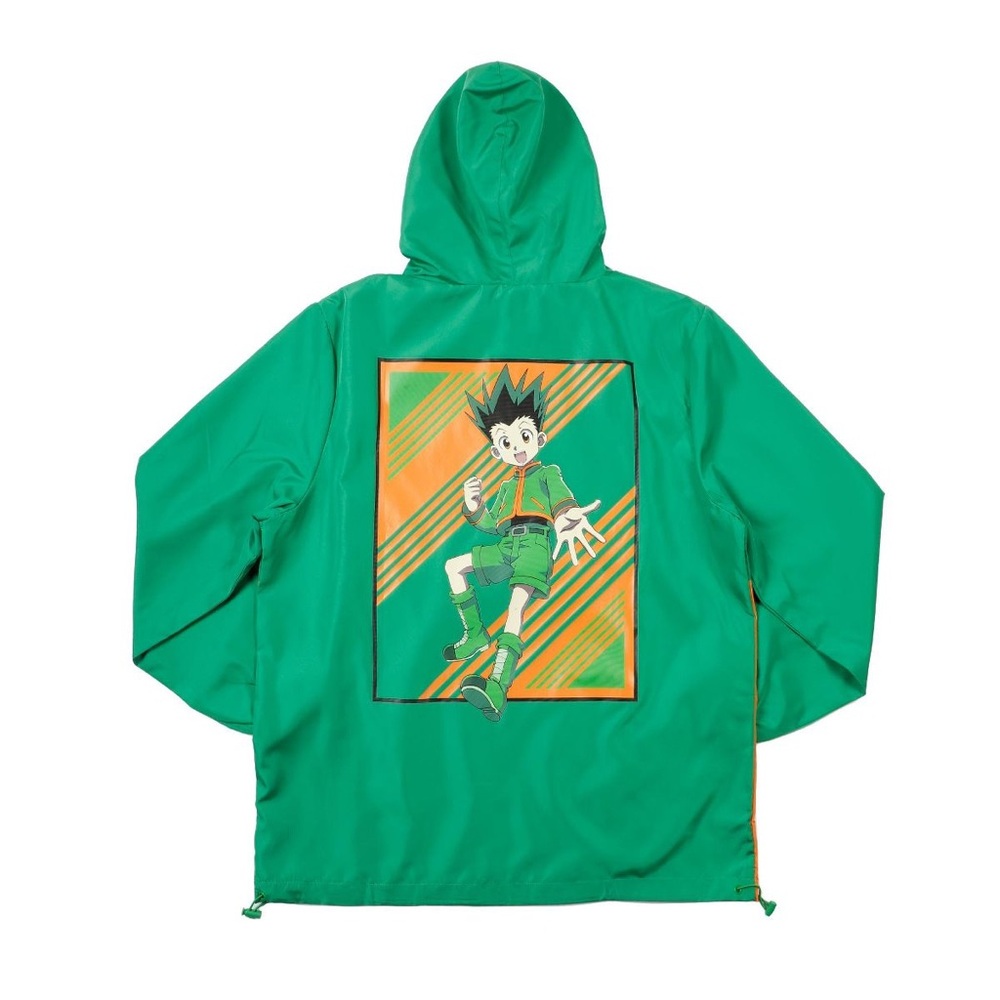 ATSUKO Hunter X Hunter Gon Freecss Green Colorblock Hooded Anorak Jacket